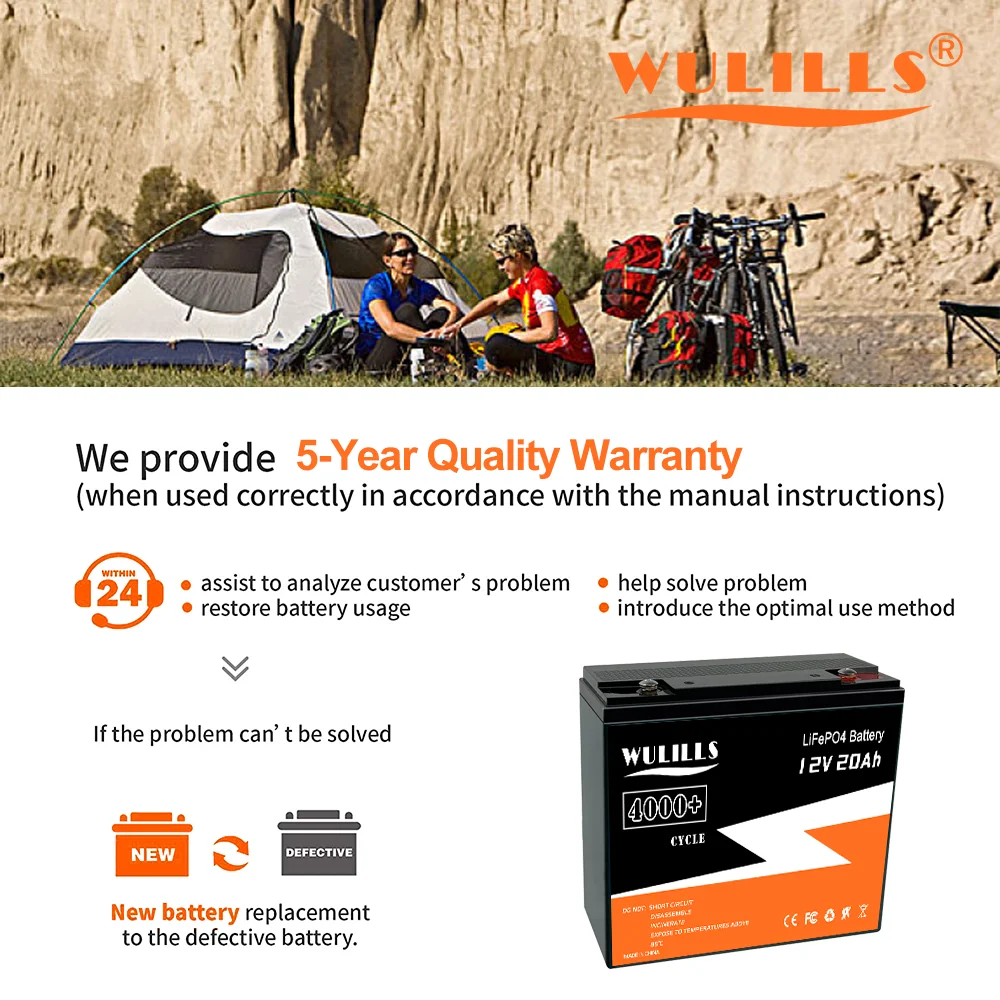 New 12V 20Ah LiFePo4 Battery Lithium Iron Phosphate 12V 24V LiFePo4 Rechargeable Battery for Kid Scooters Boat Motor Tax Free