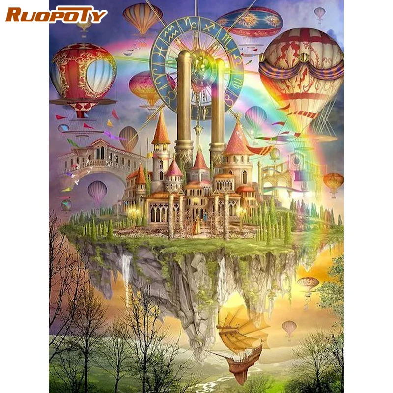 

Paintings By Numbers DIY Picture Landscape Abstract Paint Home Decoration Canvas Painting Coloring For Living Room Artwork Kids