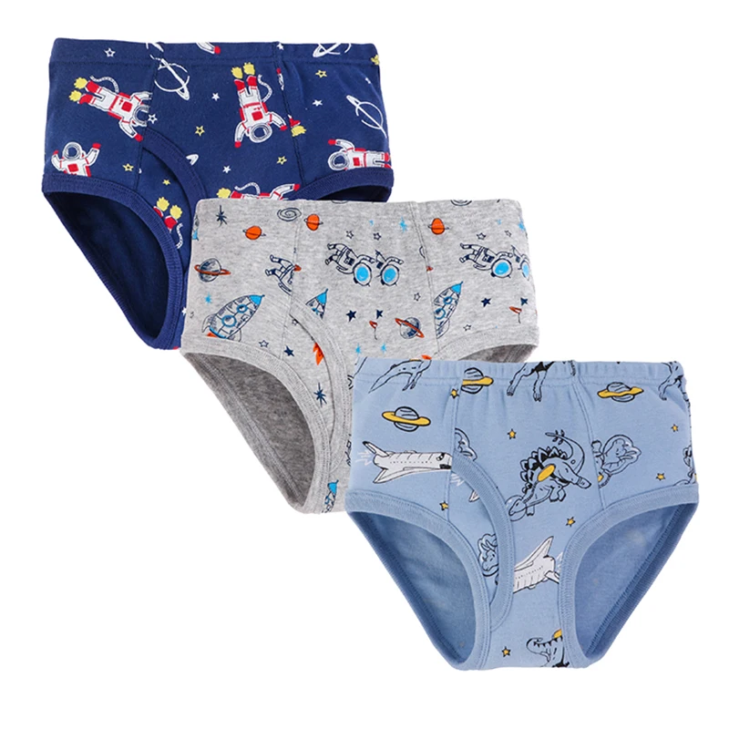 Calzoncillos estampados para ni&ntilde;os de 2 a 10 a&ntilde;os, ropa interior de dibujos animados, B&oacute;xer, 3 unids/lote-2
