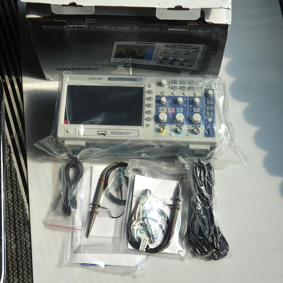 Цифровой осциллограф DSO5102P 100 МГц 2 канала 1 Гвыб./с 7 дюймовый Tft ЖК дисплей лучше