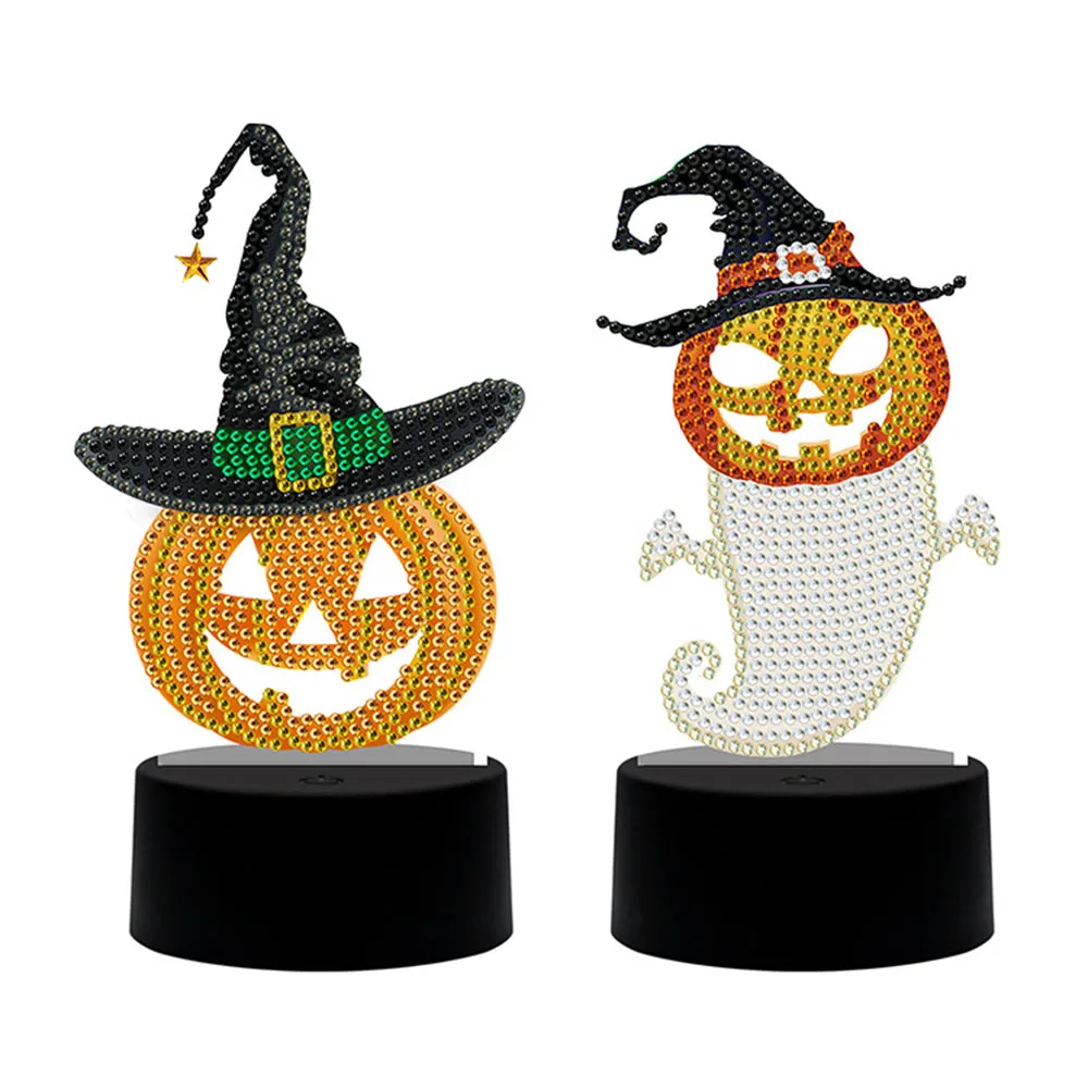 

DIY Special Shaped Diamond Painting Lamp Halloween Pumpkin LED Night Light Ornaments Home Decoration Living Room Decoration