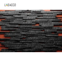 laeacco dark black wooden board stacked wall unique 3d party love portrait photography backdrop photo background photocall