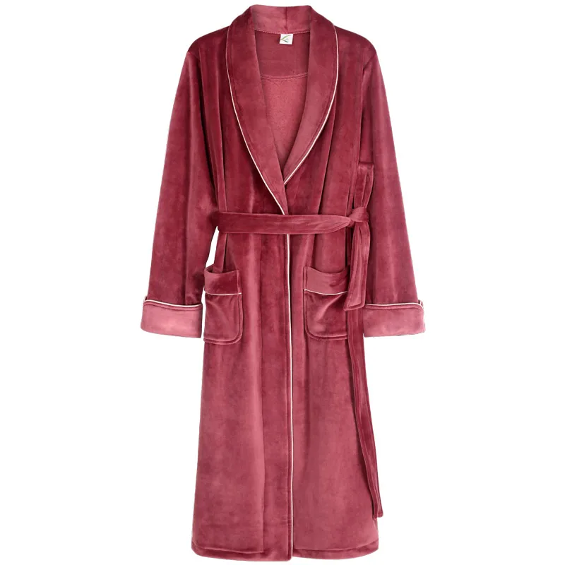 Женское бархатное теплое нижнее белье зимний халат ночная рубашка с длинными