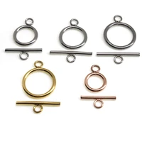 5setslot 18mm stainless steel gold plated ot clasp toggle clasp diy bracelets connector clasps for jewelry making accessories