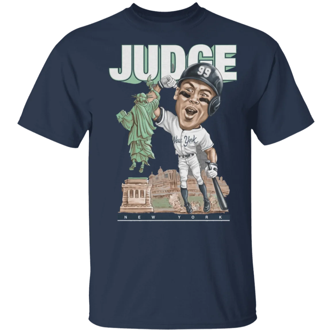 Мужская темно-синяя футболка Aaron Judge Размер S-3Xl |