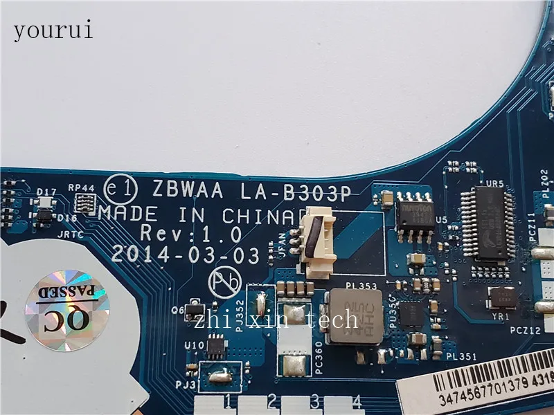 

yourui For Toshiba Satellite C50 C55-B Laptop motherboard K000891170 ZBWAA LA-B303P mainboard with N3530 cpu Test ok