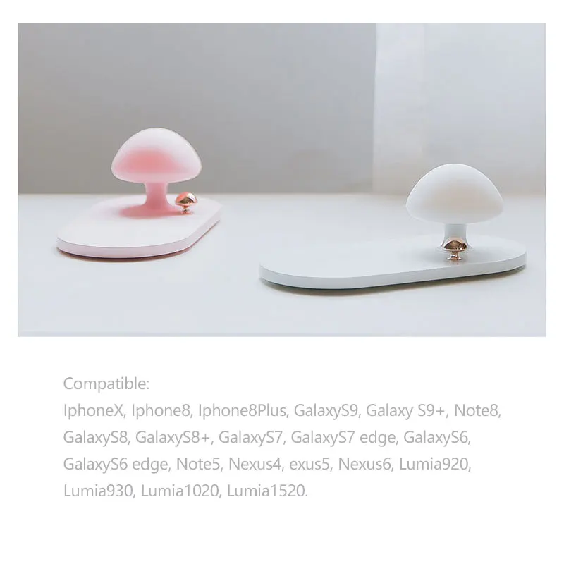 Link Face 2 в 1 Беспроводной Зарядное устройство быстрой зарядки светодиодный ночной