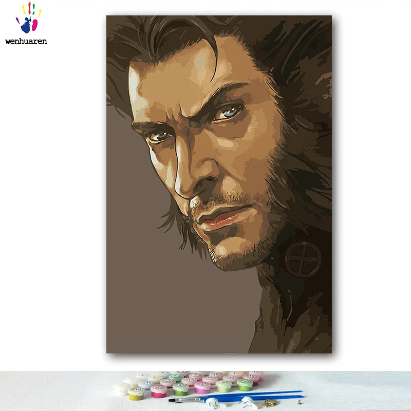 DIY colorings pictures painting by numbers with colors Spiderman flash picture Batman drawing paint by numbers framed Super hero - Цвет: 0079
