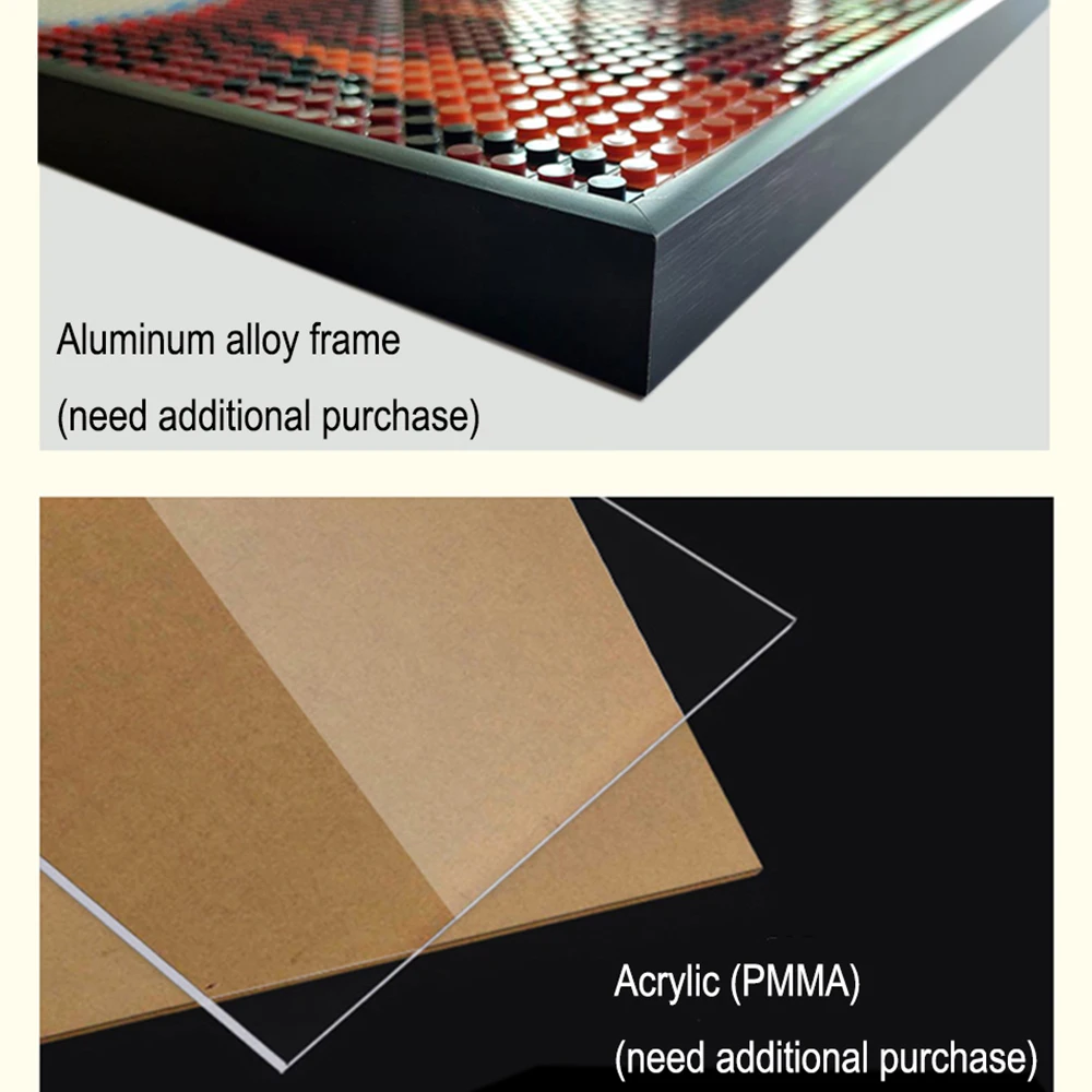 Оригинальный дизайн 50x50 точек 40x40 см пиксельные строительные блоки набор MOC