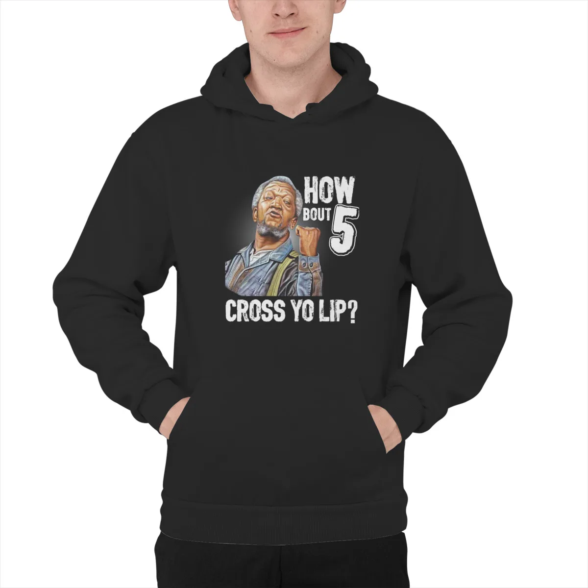 

Men's Hoodie 5 cross you lip Sanford and son tv showFunny Anime Hip-Hop Spring hooded Sweat Capuche 42525