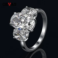 oevas created moissanite gemstone diamonds rings for women real 925 sterling silver wedding engagement party fine jewelry gift
