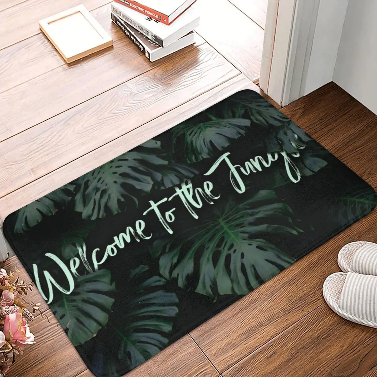 

Jungle Tropical Digital Collage Doormat Rug carpet Mat Footpad Non-slip Sand ScrapingEntrance Kitchen Bedroom balcony Cartoon