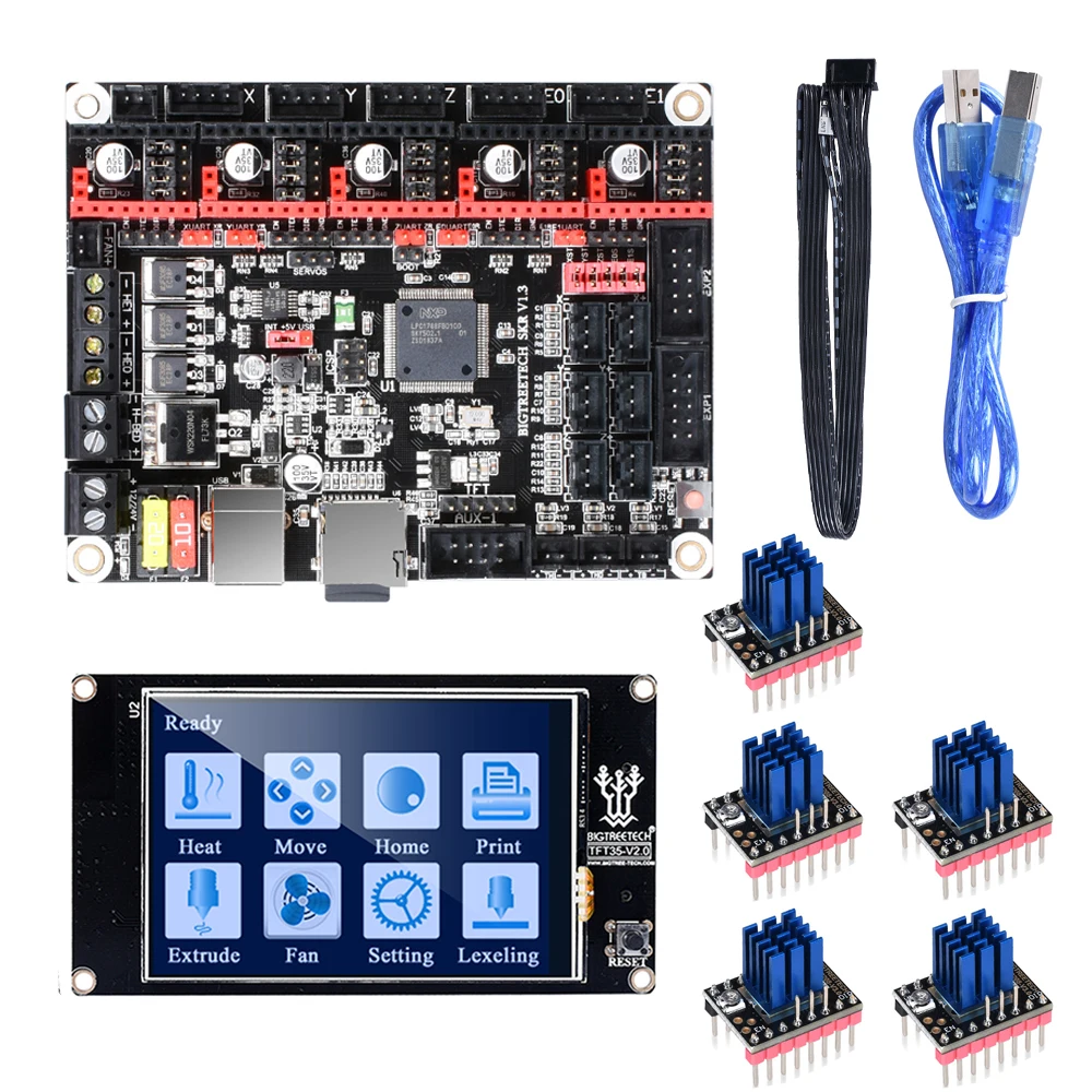 BIGTREETECH SKR V1.3 3d принтер плата управления 32Bit+ BLTouch+ TMC2208 TMC2130 SPI+ TFT35 сенсорный экран 3d принтер части для Ender 3