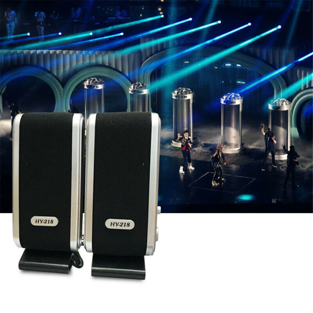 Портативный мультимедийный мини-динамик USB 2 0 3 5 мм Аудио проводной компьютерный