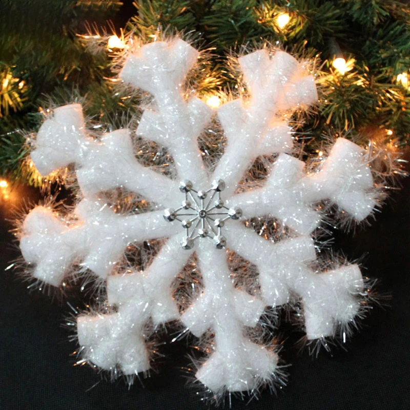 

50 см искусственные большие снежинки, украшения для рождественской елки 2022, скандинавские украшения, украшение для новогодней комнаты, пода...