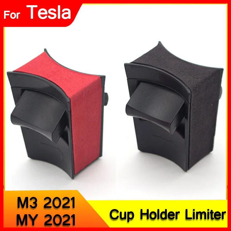 

For Tesla Model 3 2021 Model Y 2021 Car Water Cup Slot Slip Limit Clip ABS Cup Holder Clip limiter Accessories