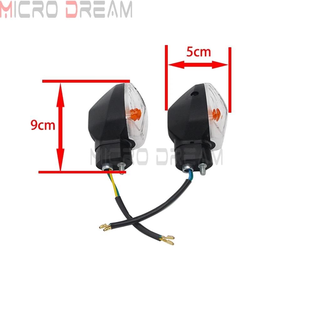 Указатели поворота 2 шт./пара E-Mark E4 для мотоциклов желтого цвета с прозрачными