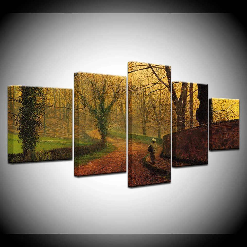 Природа осенний пейзаж 5 шт обои художественный холст печать современный постер