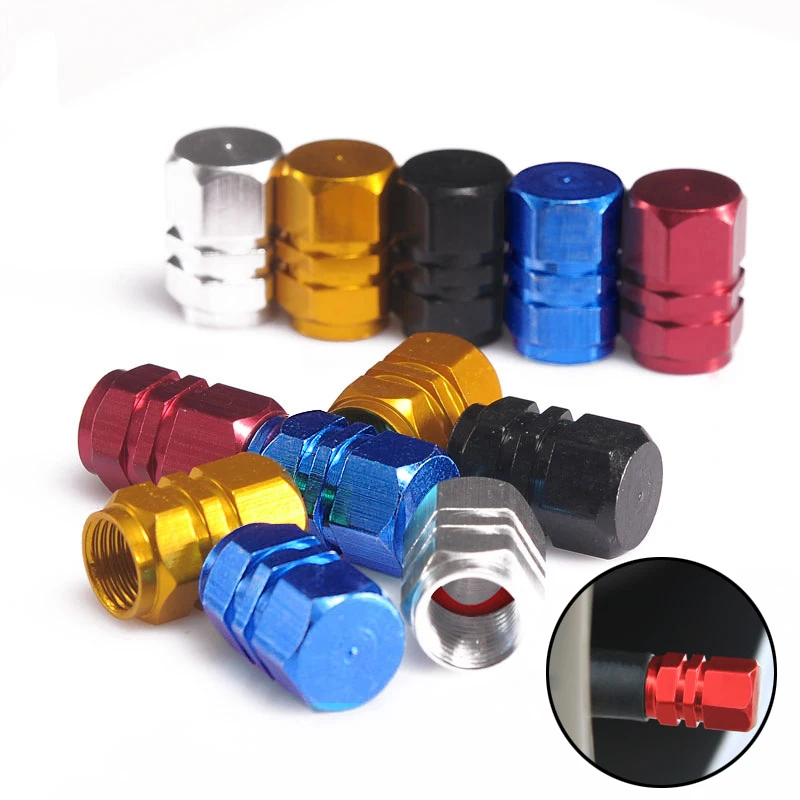 

4Pcs tire valve caps Car motorcycle Truck Bike Aluminum Wheel Rims Stem Air Valve Caps Tyre Cover Tire Caps Wheel Plugs