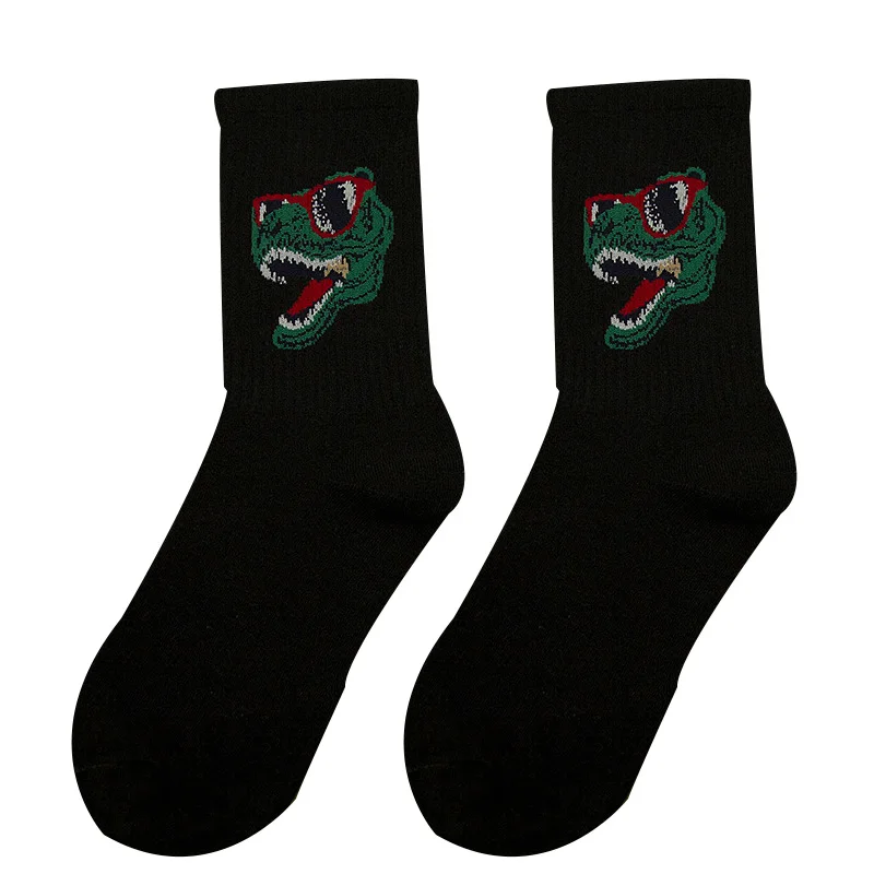 

Fashion Women Socks Funny Cute Cartoons Dinosaur Individuality Creativity Couple Street Girl Cotton Comfort Trend Female Sock