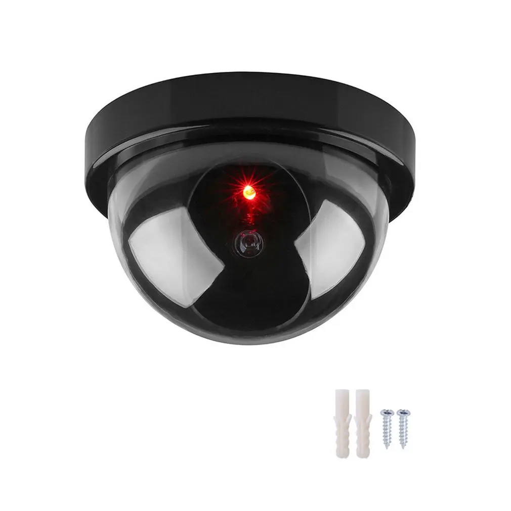 

Купольная камера видеонаблюдения, муляж наружной и внутренней камеры охранного видеонаблюдения с полусферическим мигающим светодиосвето...