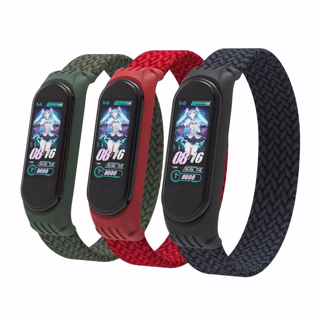 Forwelleny для Xiaomi Band 5 4 3 нейлоновый соло-петля Плетеный ремешок аксессуары |