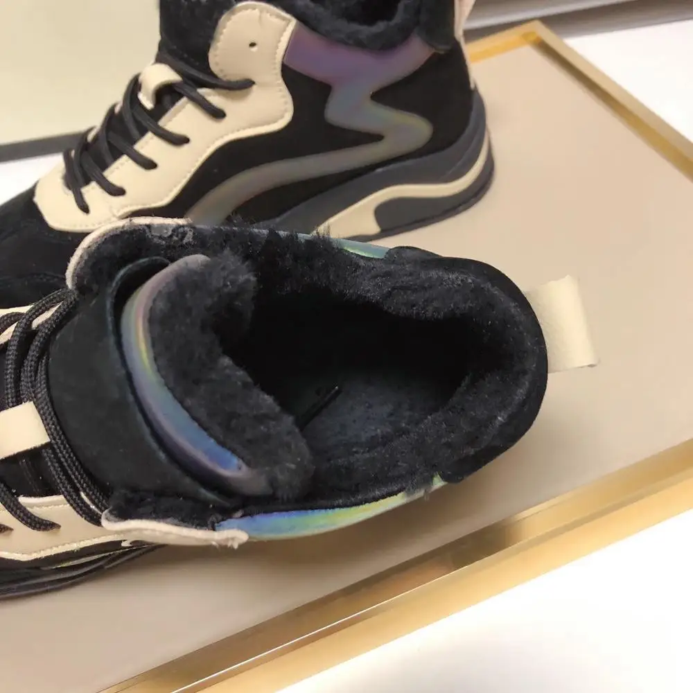 

2020 men's high-quality genuine leather fleece high-top trend fashion casual shoes