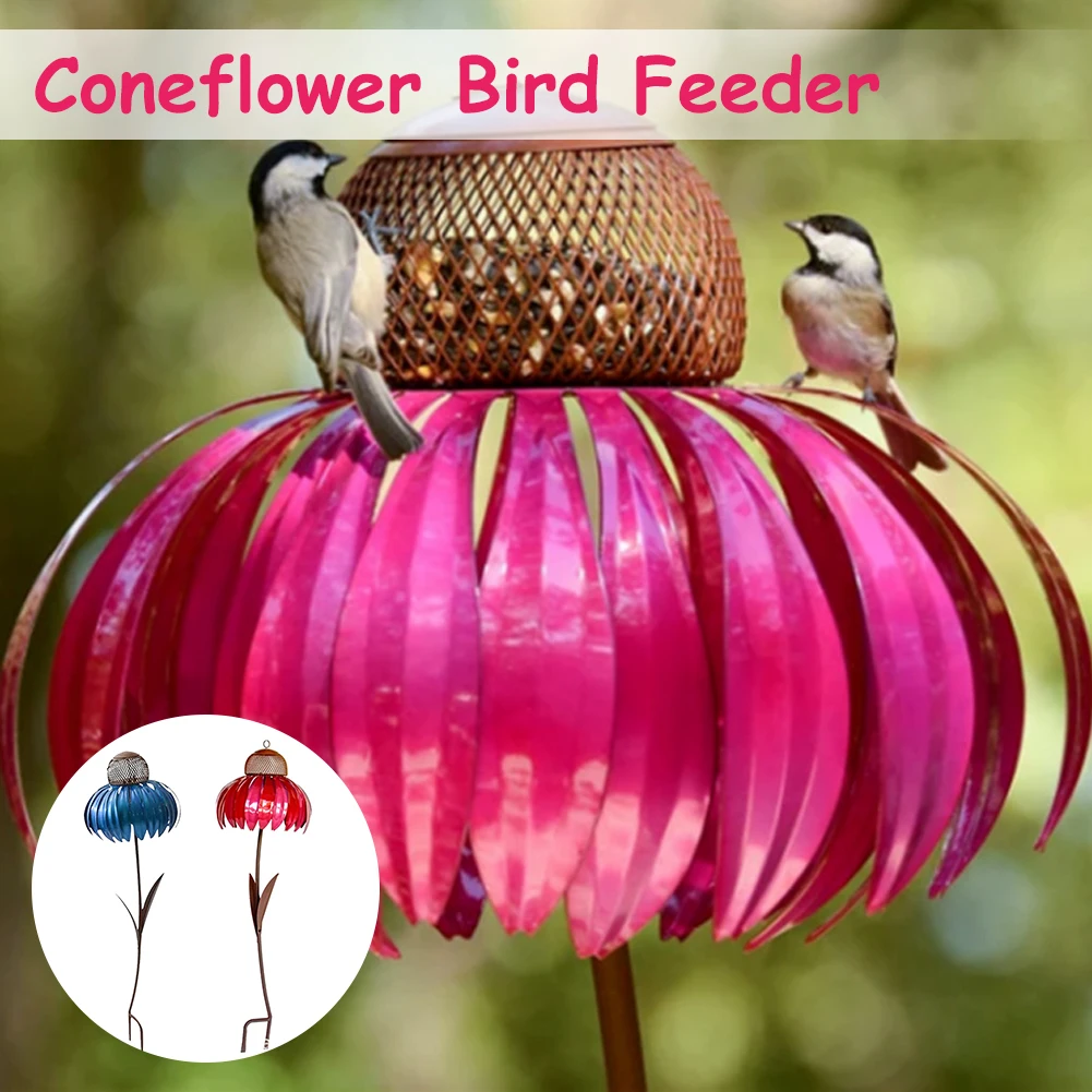 

Garden Bird Feeder Petals Sahpe Sensation Pink Coneflower Bird Feeder Wild Bird Feeder Gazebo Hummingbird Feeder Feeding Bird