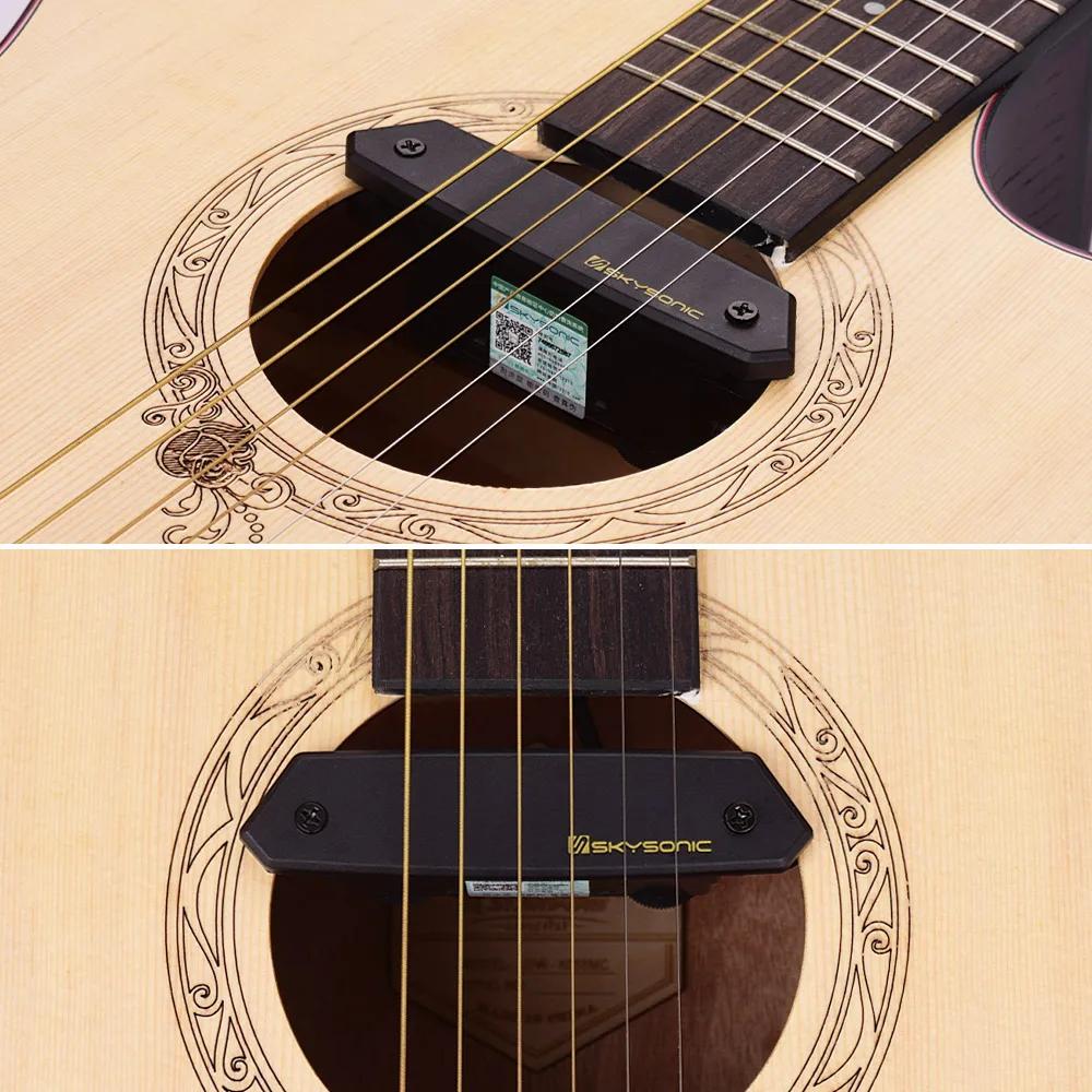 Acoustic Guitar Active Soundhole Pickup Magnetic + Microphone Dual Systems with Volume Controls for Classic Folk Guitars | Спорт и