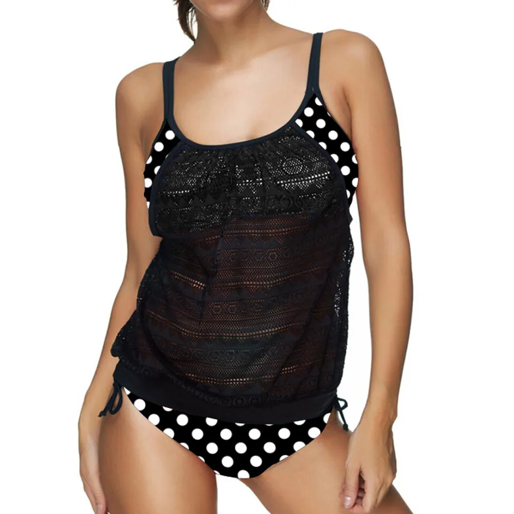 SAGACE летнее кружевное бикини с разрезом Женский костюм в стиле ретро принтом