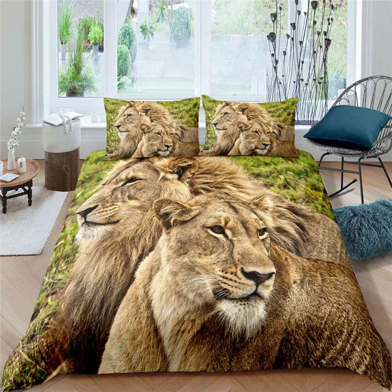 

Home Living Luxus 3D Lion Bettwäsche Set Komfortable Bettbezug-set Kinder Bettwäsche Set Königin und König EU/UNS/AU/UK Größe