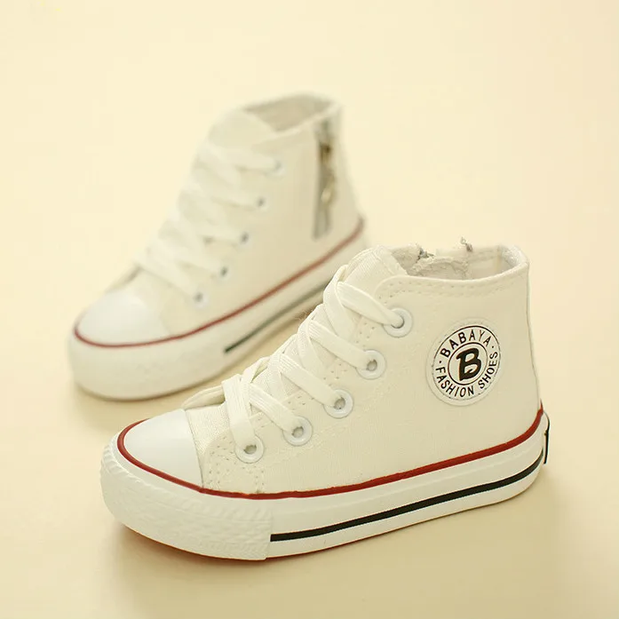 Осенне-зимняя новая детская обувь из тканого материала повседневная обувь для мальчиков и девочек на плоской подошве; детская обувь на молнии сбоку; кроссовки