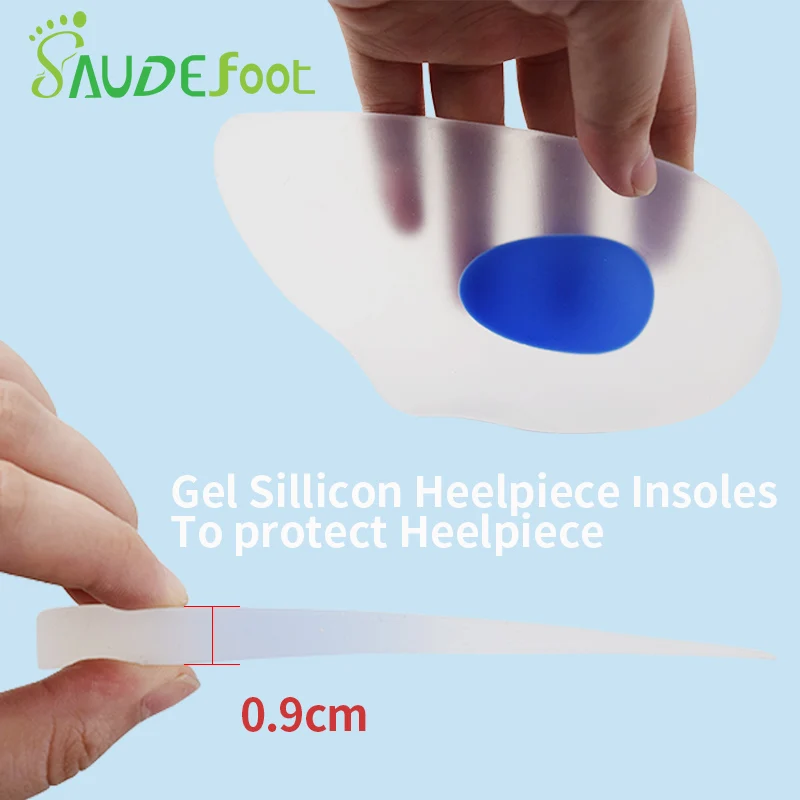 Soft Silicone Gel Insoles Height Increase Massage Cushion Foot Care Half Heel Insole Pad  for Heel Spurs Pain Foot Inserts