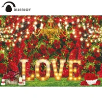 allenjoy love red rose forest backdrop happy valentines day romantic couple anniversary photography photobooth gift props