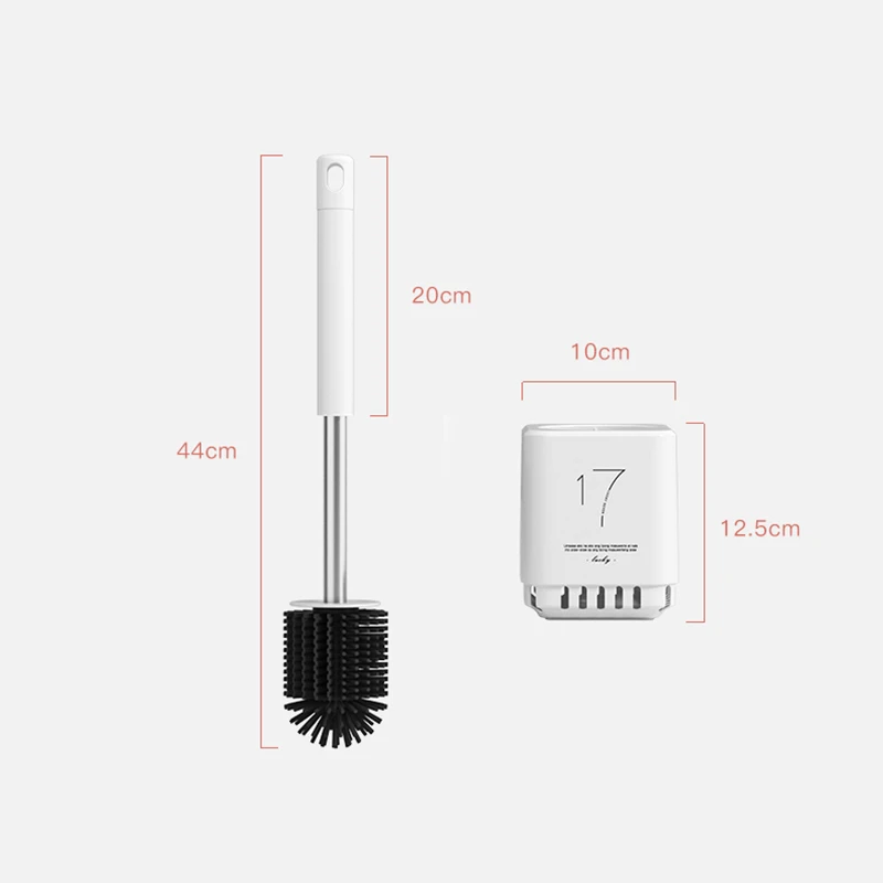 Ванная комната туалет ложки с длинной ручкой силиконовая щетка для унитаза