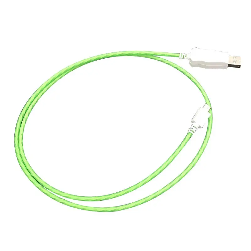 

Fast Charging USB Cable LED Flowing Light Rope Flexible Stretch Resistant Phone Charger Data Line for android Type-C 45BA