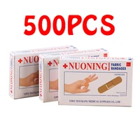 500pcsbox band adhesive waterproof and ventilating pad rubber cloth wound hemostasis tape emergency bandage medical gauze