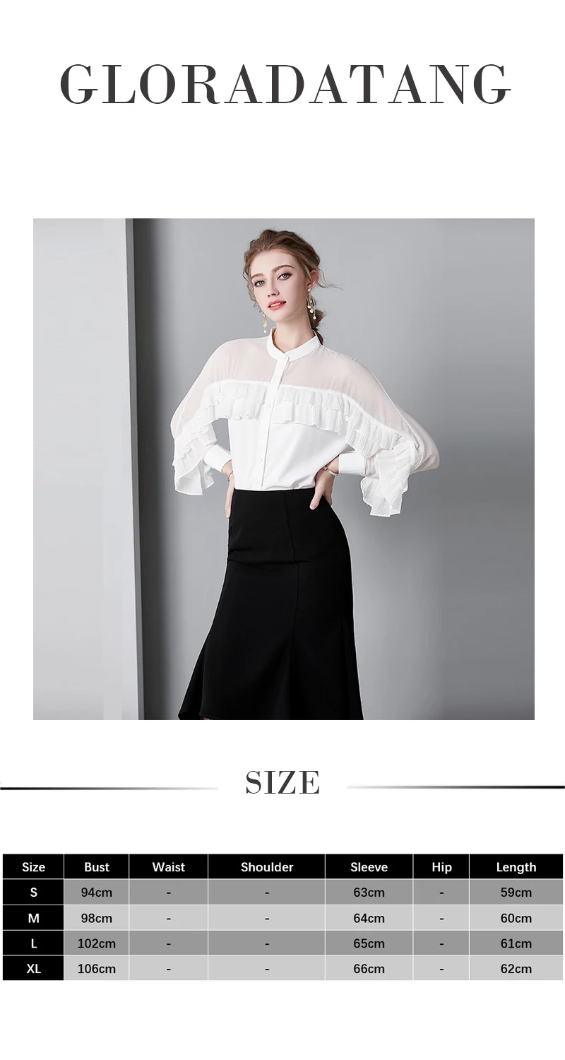 Белая Блузка Boho из хлопка с длинным рукавом и рюшами, женские блузки из шифона, однотонные Женские топы и блузки размера плюс, женская одежда