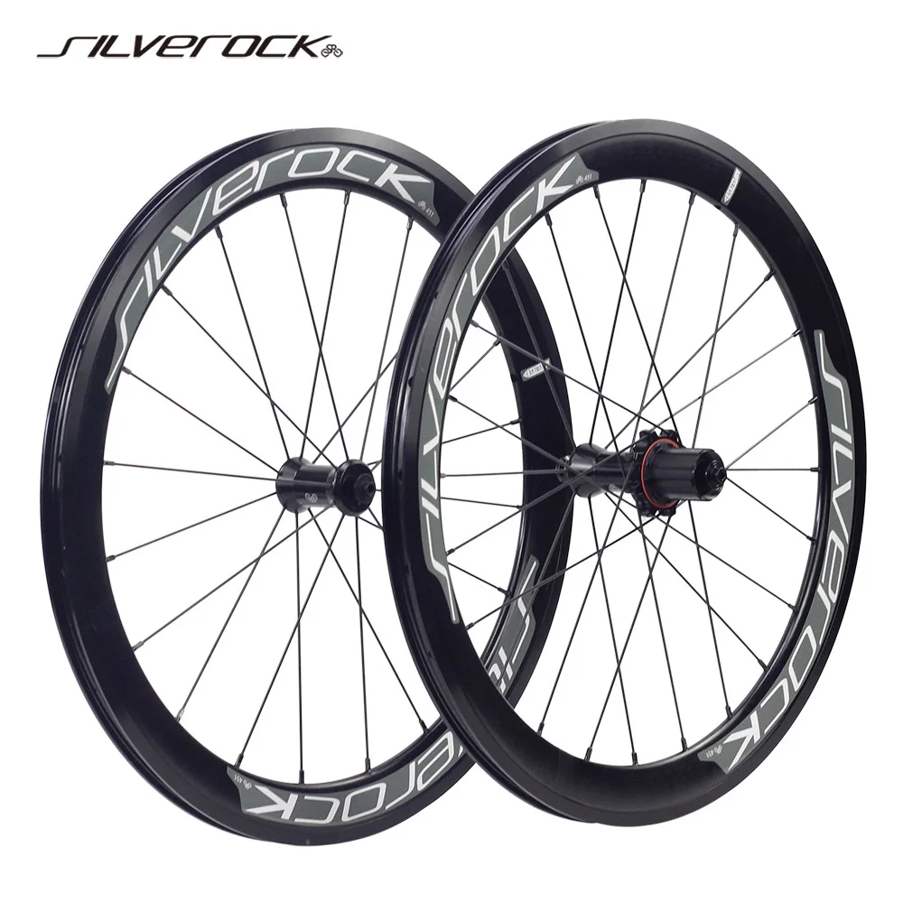 

SILVEROCK SR40 20" 406 451 Folding Bike Wheelset Rim V Caliper Brake 74mm 100mm 130mm for Tricycle Fnhon Minivelo Bike Wheels