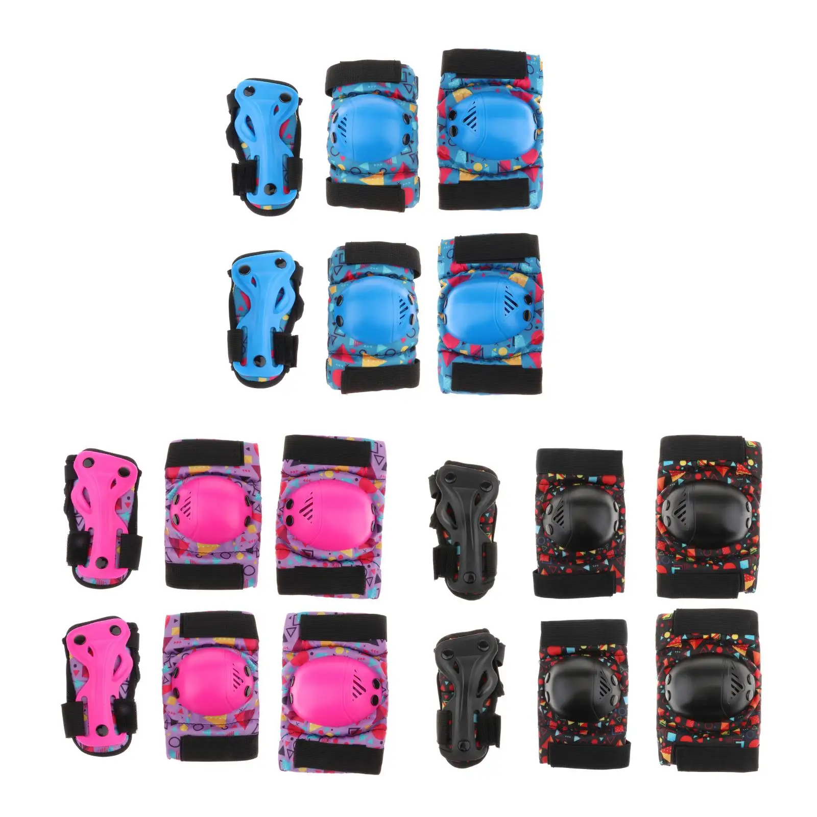

Roller Skate Knee Pads Wrist Guards Outdoor Sports Protective Gear Sets for Youth/Kids Adjustable Safety Knee