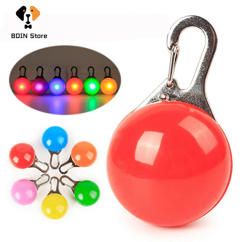 

LED Luminous Dog Cat Collar Pendant Glowing Charm Lights Colorful Safety Lights for Night Walking Pet Collar Supplies Accessorie
