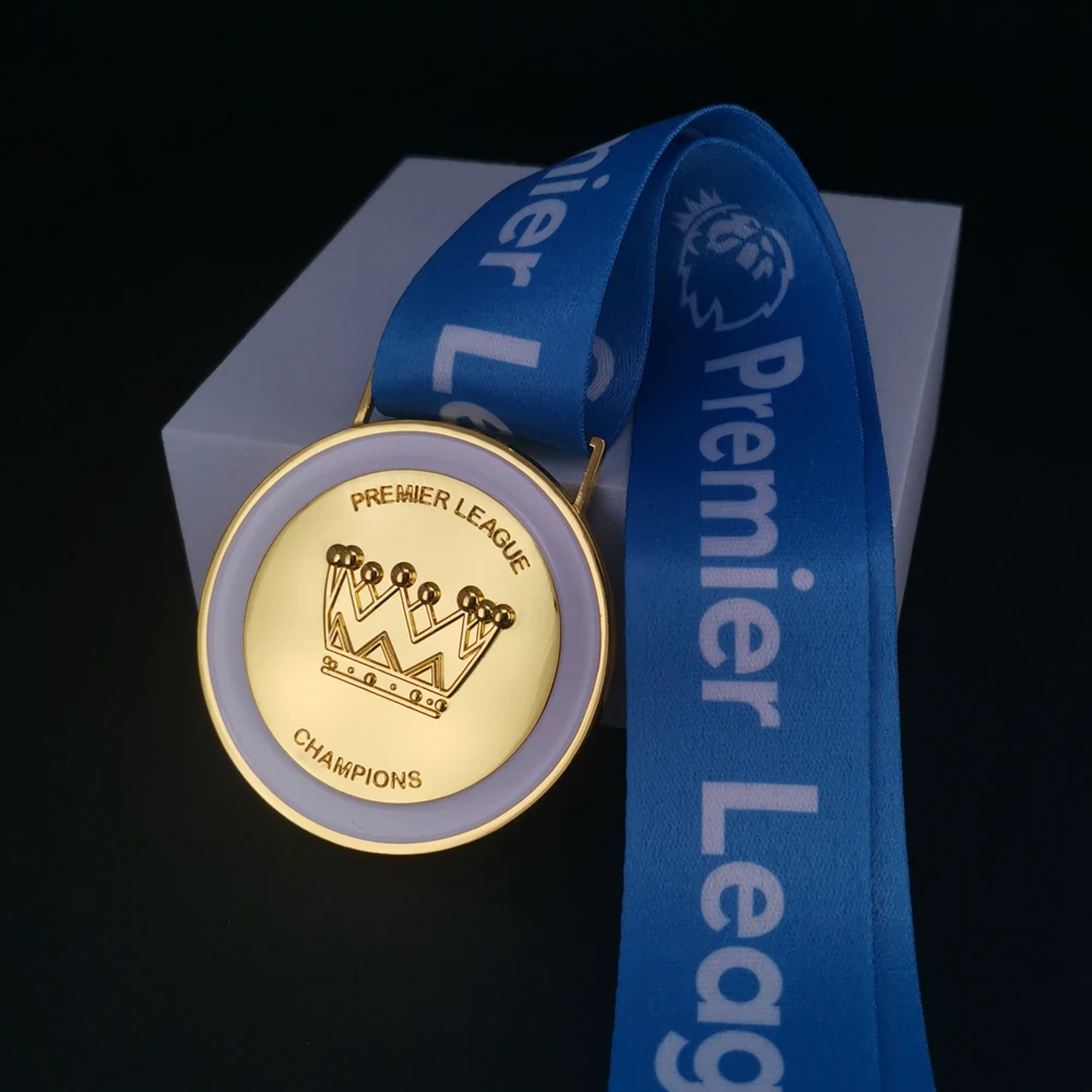 

Limited 2020-2021 Premier League Medal Replica European Football League Medals Manchester City Fans Hanging Medals Souvenirs