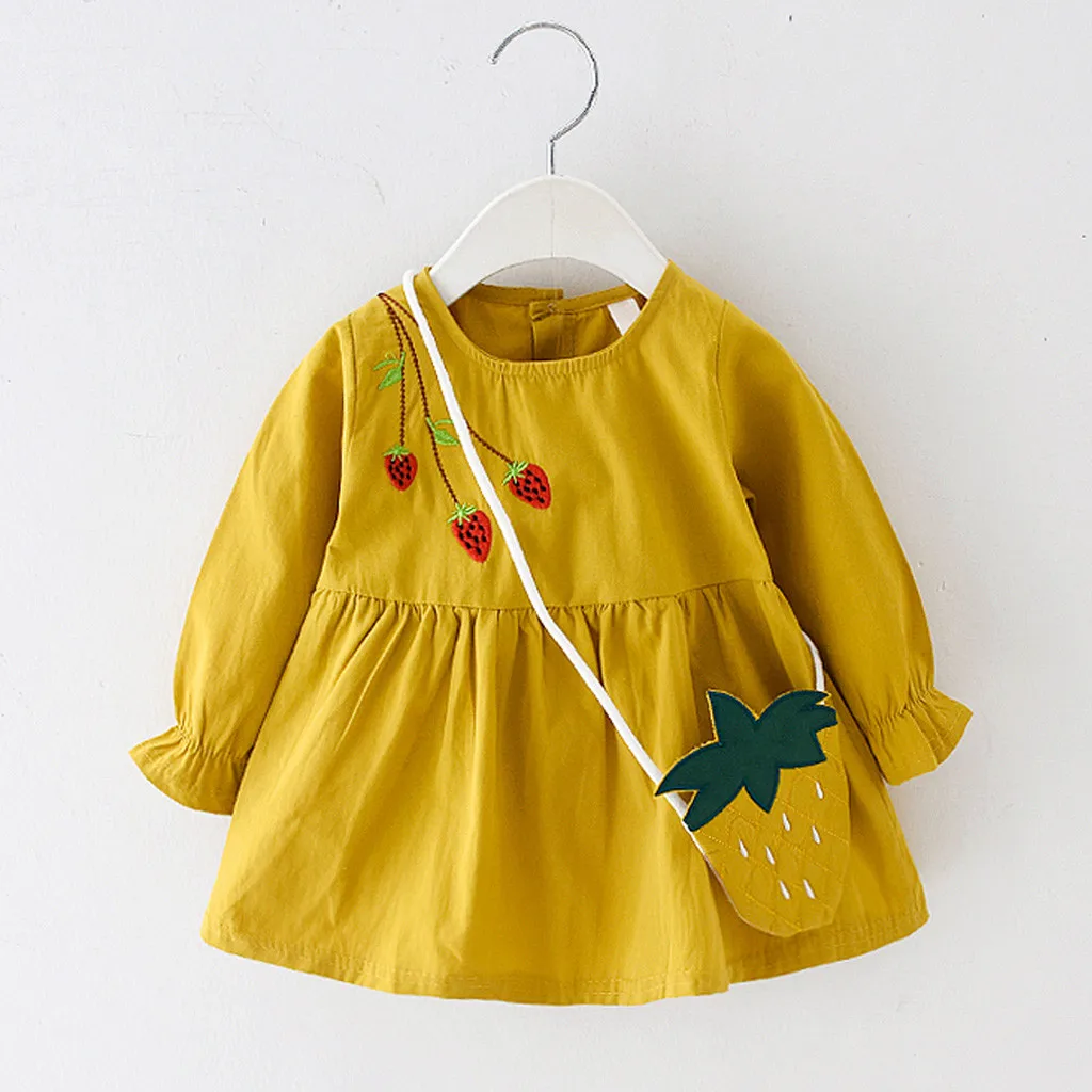 Детское платье для маленьких девочек праздничное принцессы с длинными рукавами