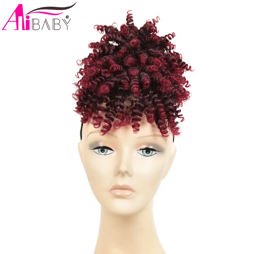 Высокая Пышное Платье на шнурке афро кудрявый вьющиеся синтетические волосы