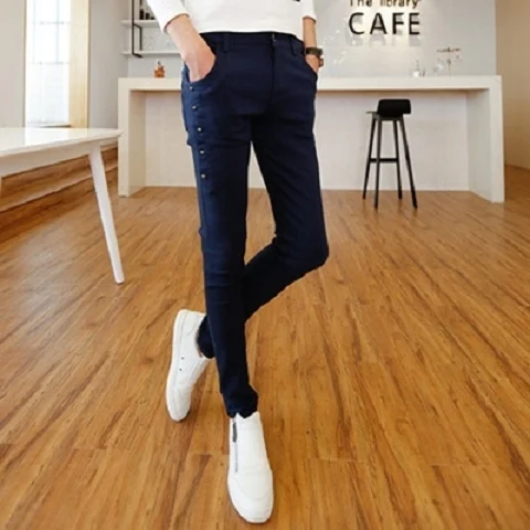 Модные облегающие брюки Idopy в стиле панк черные Лоскутные эластичные джинсы на