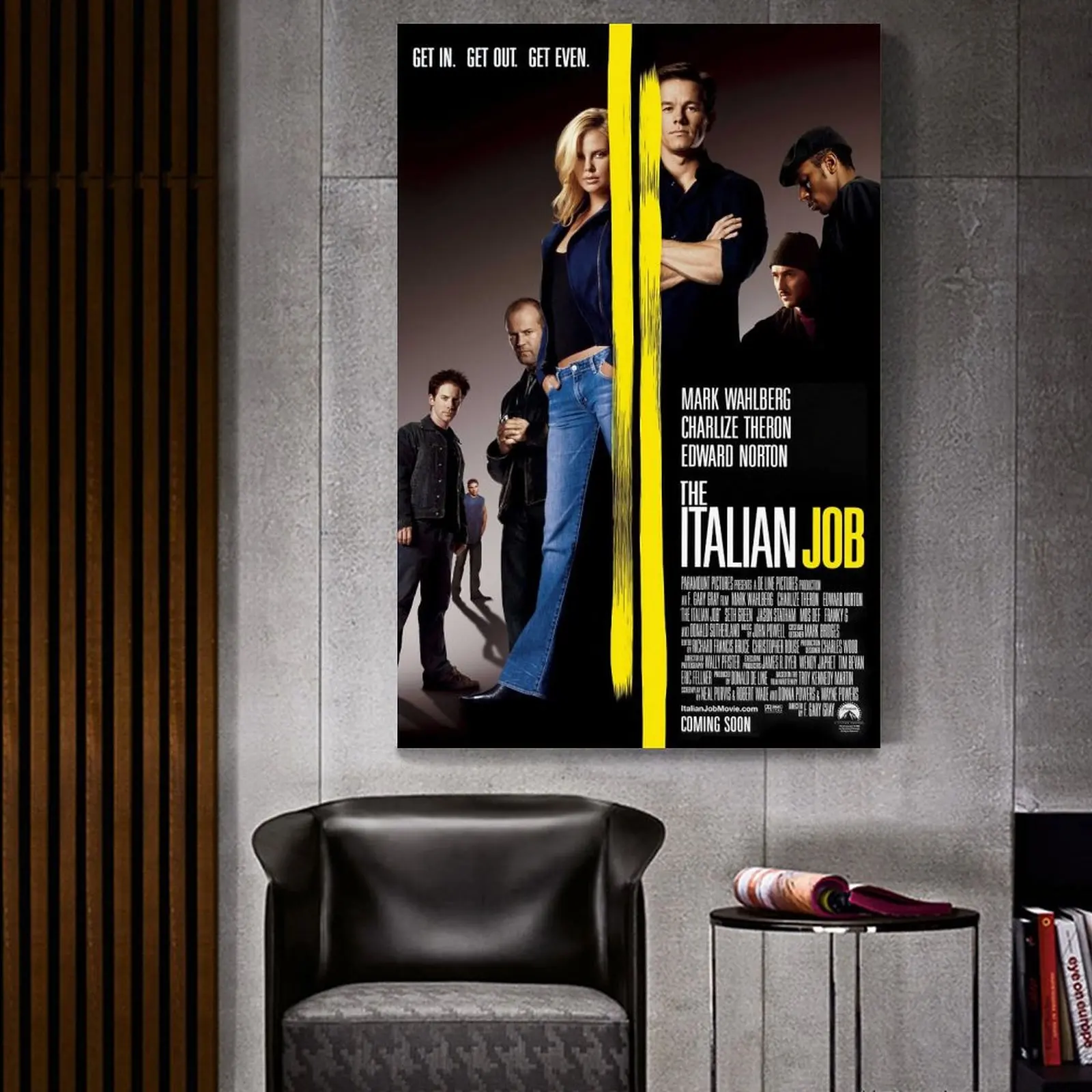 Итальянская работа экшн-фильм плакат декоративной живописи холст стена