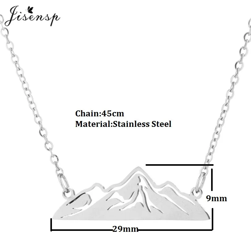 Jisensp винтажное нежное ожерелье с подвеской в виде Снежной Горы модные ювелирные