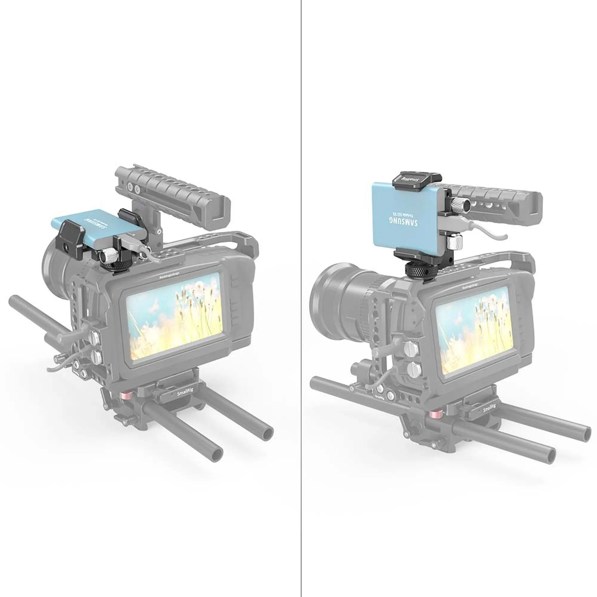 Зажим для DSLR-камеры SmallRig универсальный держатель внешнего SSD Samsung T5 Angelbird SSD2go