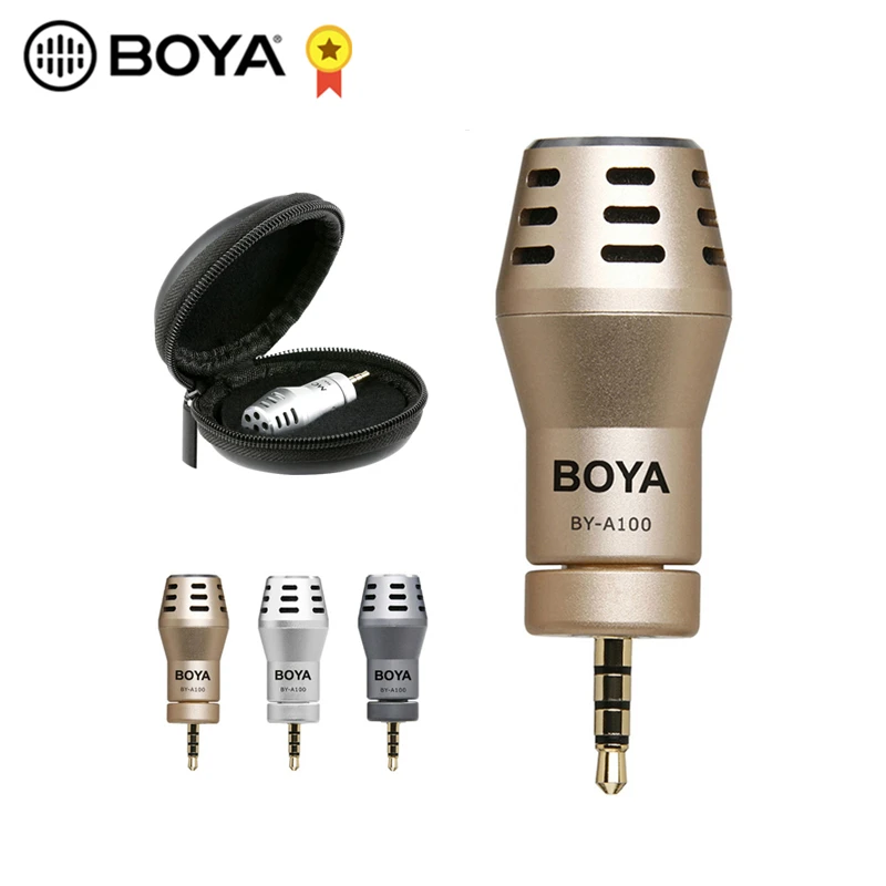 Всенаправленный конденсаторный микрофон BOYA для телефона видео iPhone 6/6 S/5/BY A100 iPad iPod