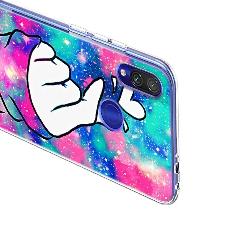 

Love on the finger kpop heart For Xiaomi Redmi 10X 9I 9C 9A 9 GO K30 Ultra K20 8A 8 7A 7 S2 6 Pro 5G Bright Soft Phone Case